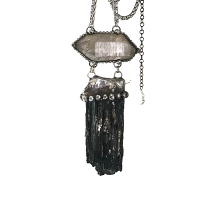 Raw Tourmaline Crystal Necklace