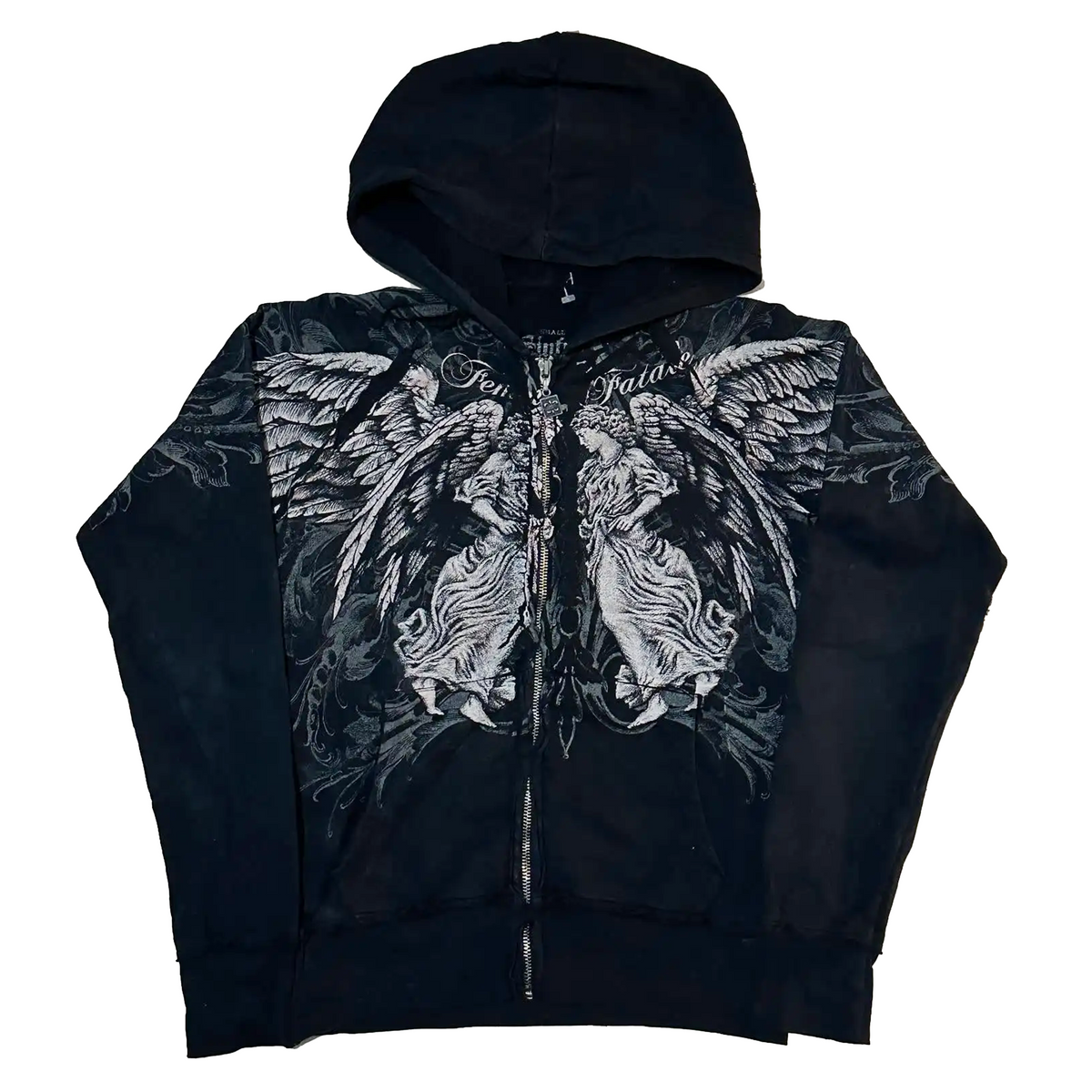 Gothic Skull Oversize Zipper Hoodie