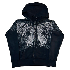Gothic Skull Oversize Zipper Hoodie - PWM