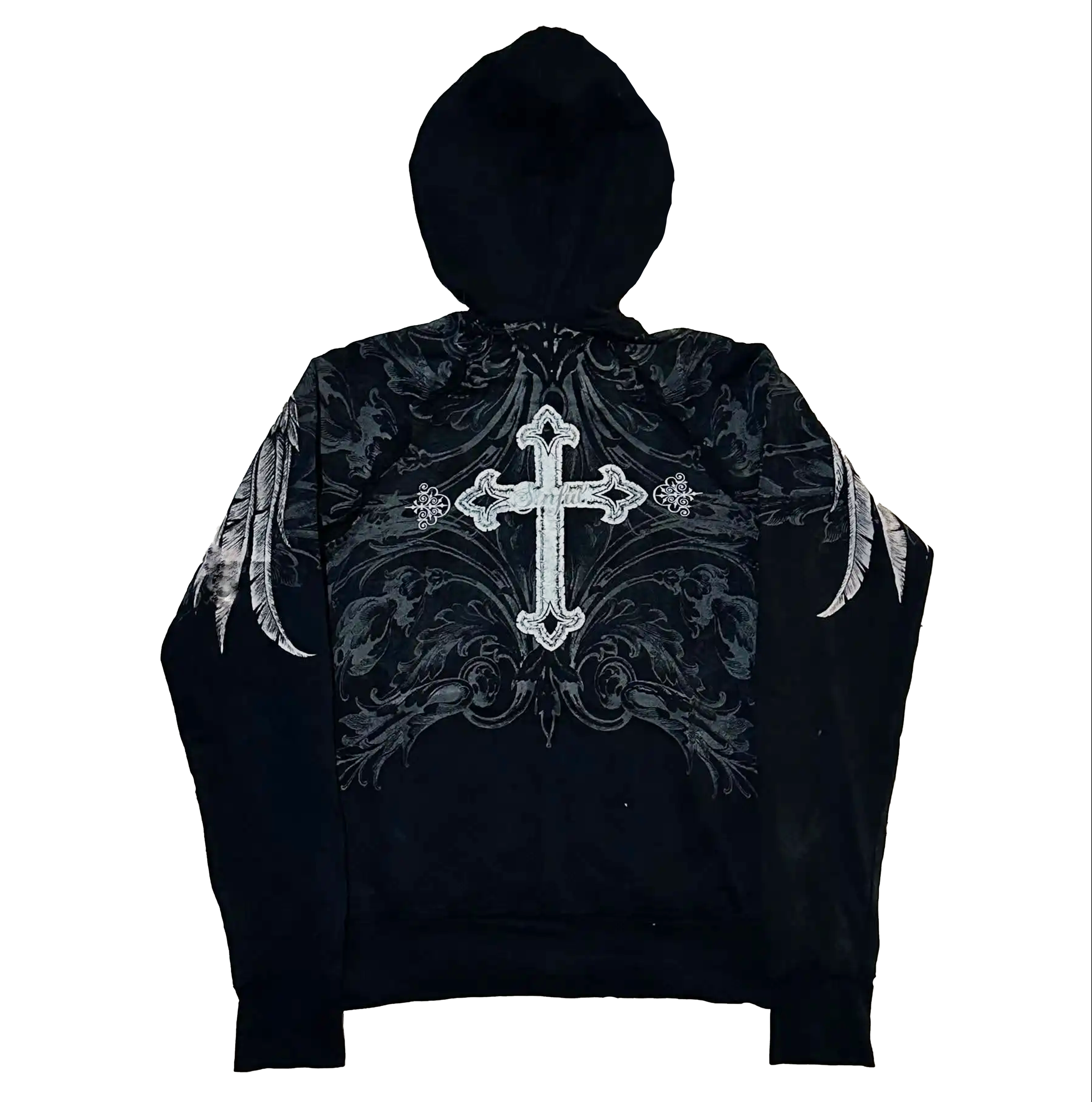Gothic Skull Oversize Zipper Hoodie - PWM