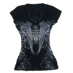 Gothic Pattern Slim-fit T-shirt - PWM