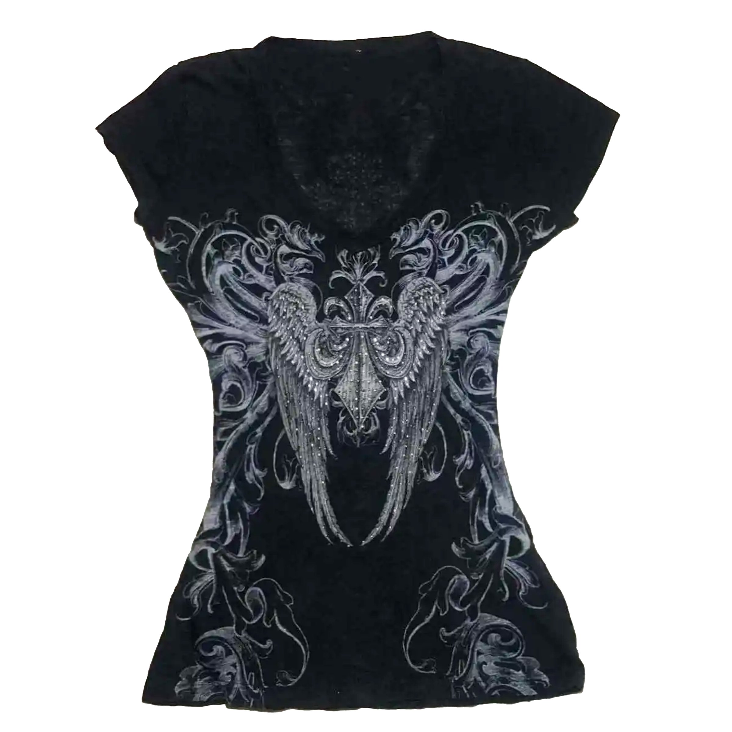 Gothic Pattern Slim-fit T-shirt - PWM