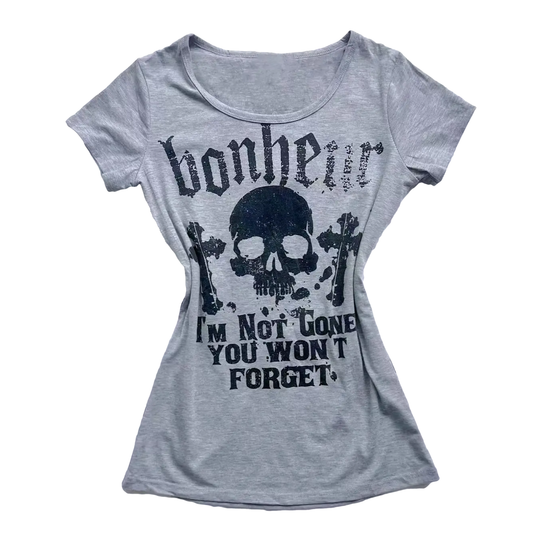 Spice Skeleton Letter Print T-shirt