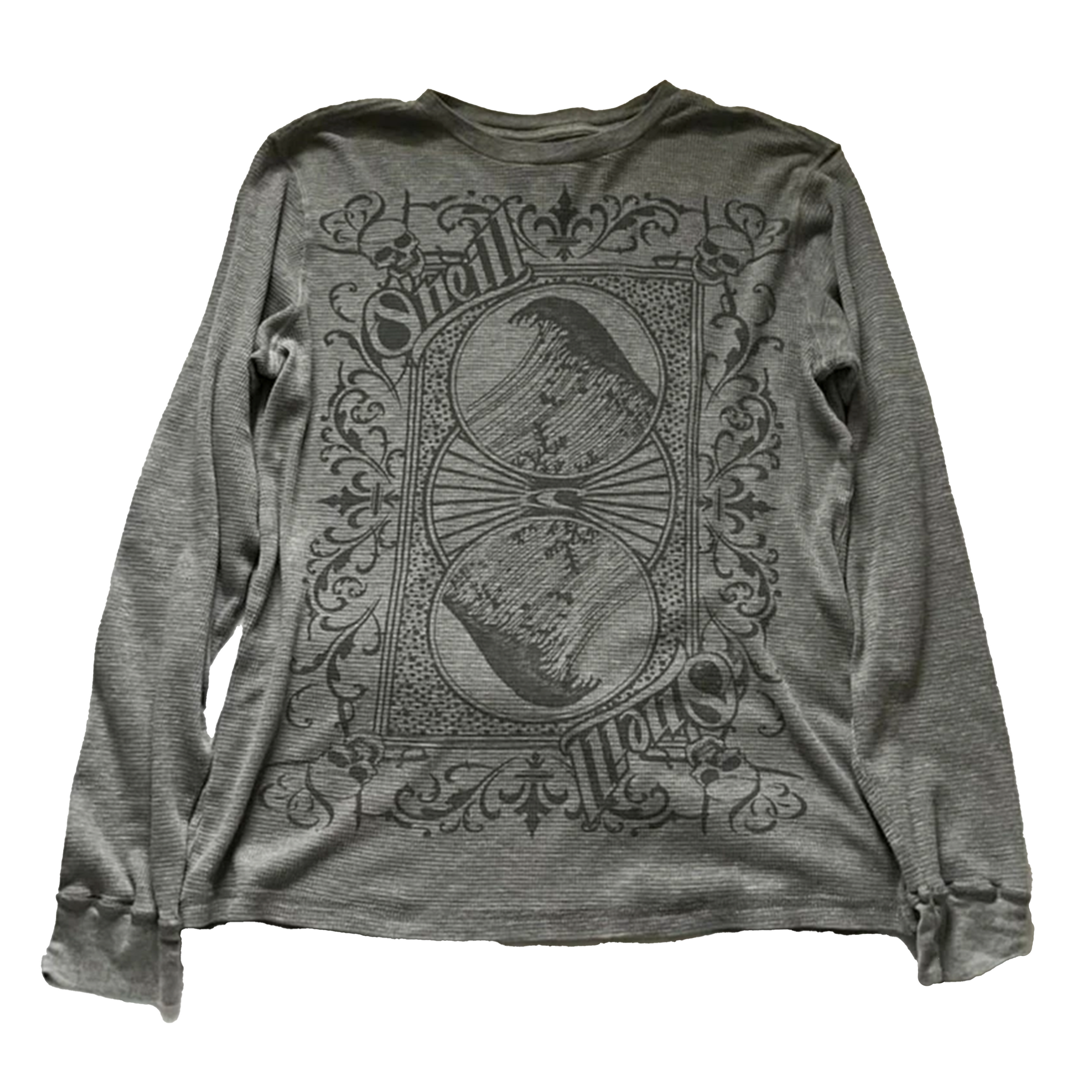 Gothic Pattern Graphic Long Sleeve Tee - PWM