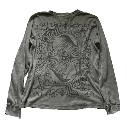 Gothic Pattern Graphic Long Sleeve Tee