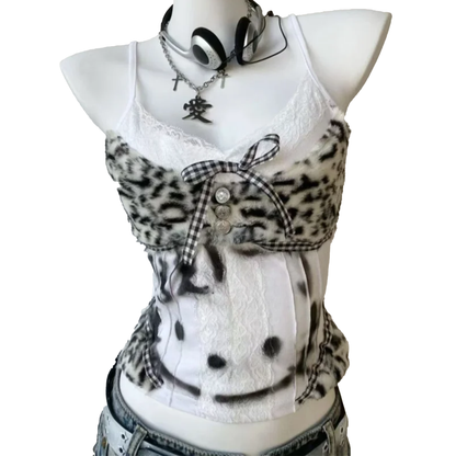 Leopard Hottie Kawaii Halter Tank Tops