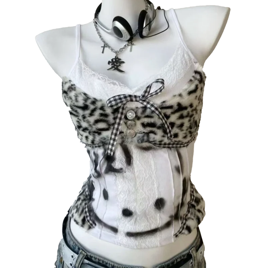 Leopard Hottie Kawaii Halter Tank Tops
