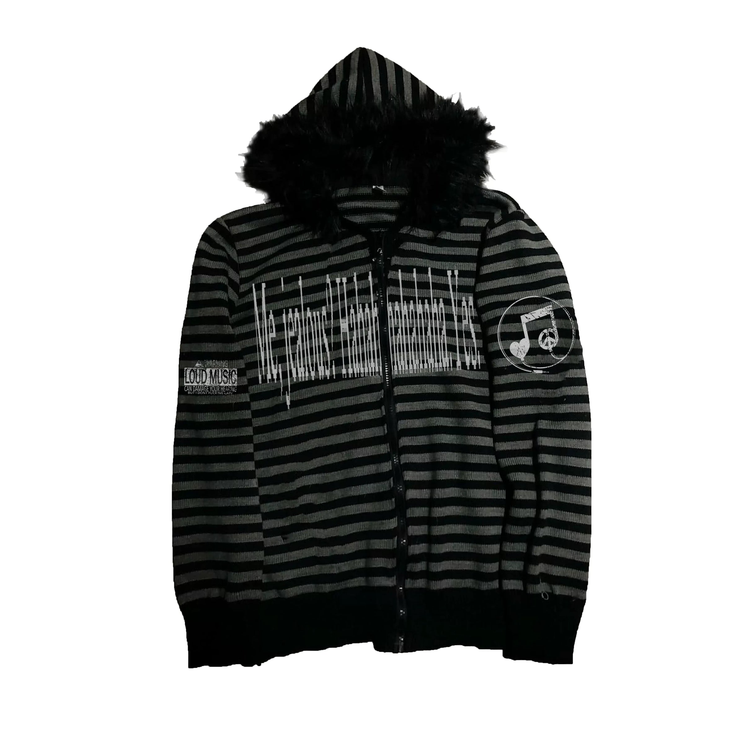 Striped Zipper Hoodie - PWM
