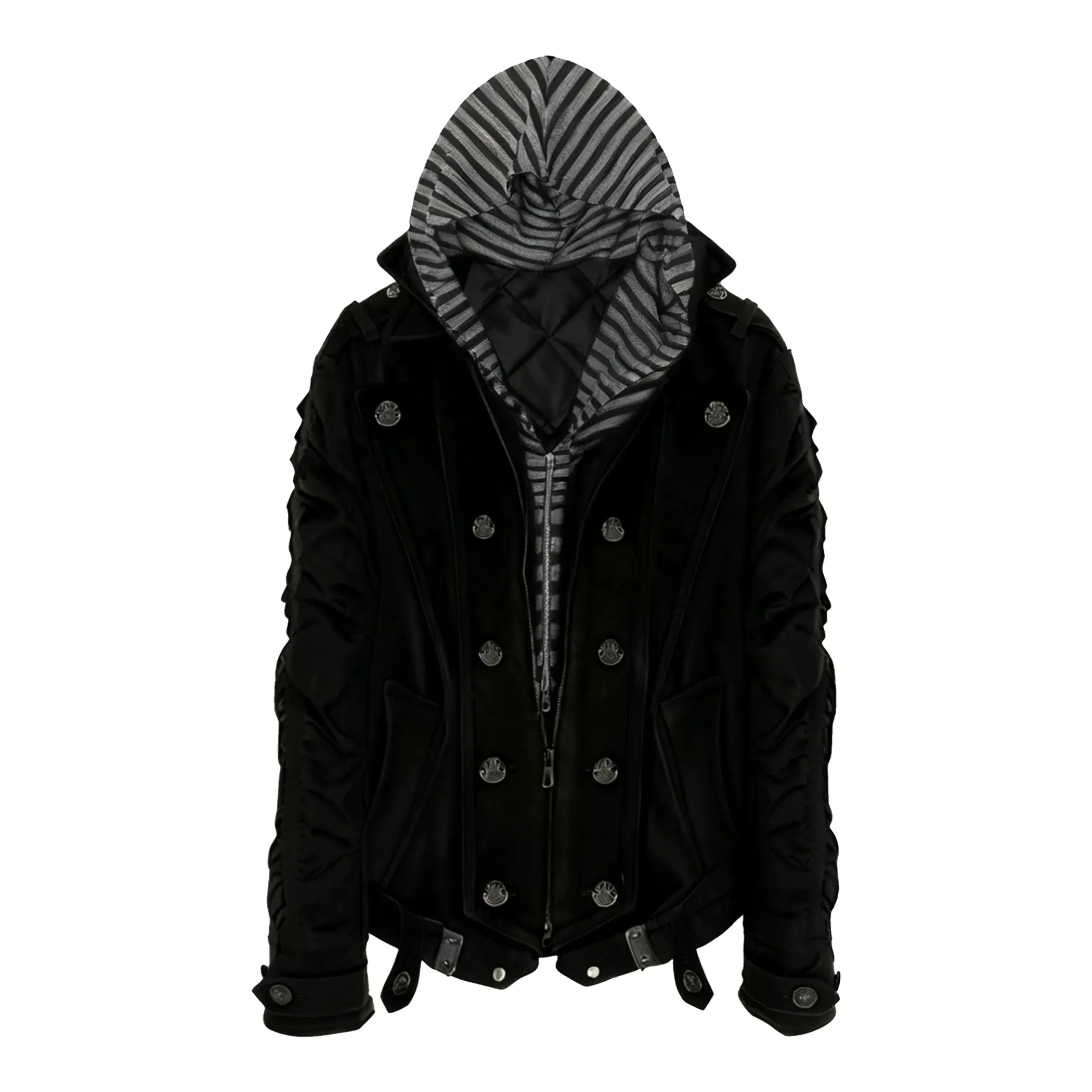 Silent Shadow Detachable Fur Collar Jacket - PWM