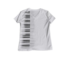 Piano Key Graphic V-Neck T-Shirt