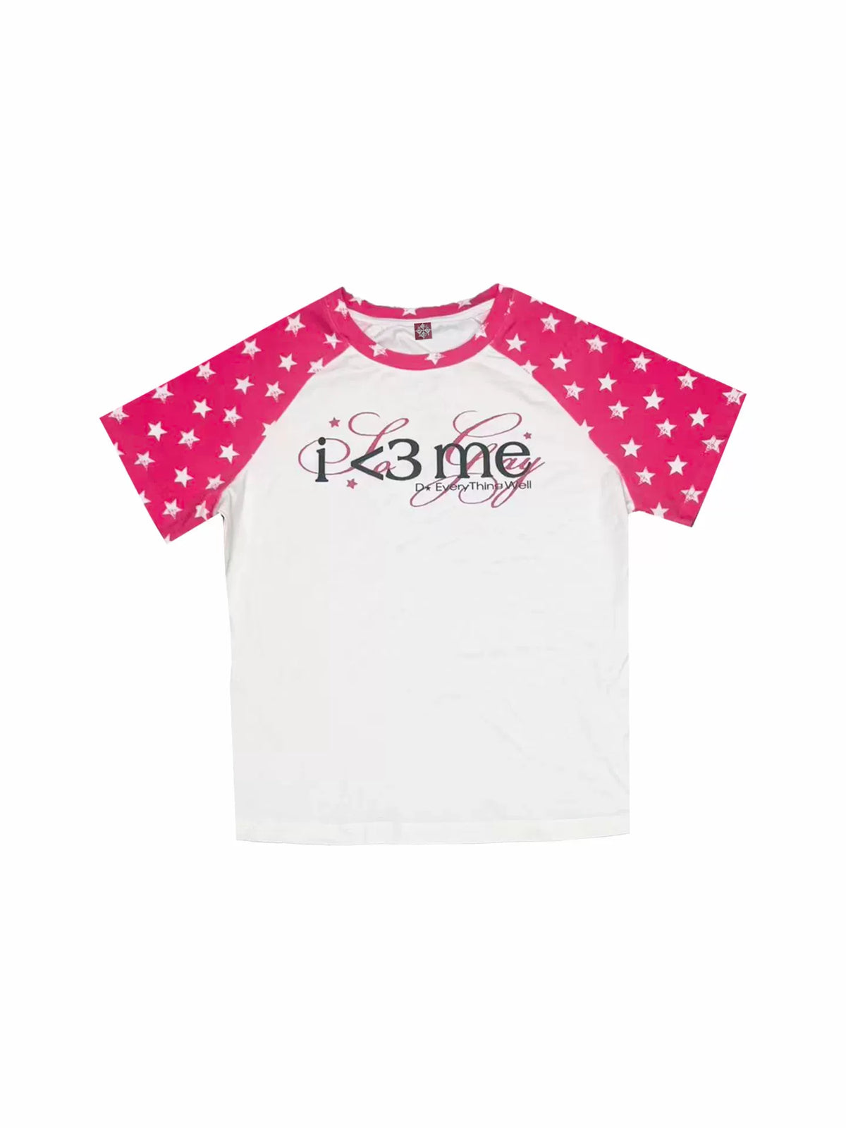 Star Print Raglan Colorblock T-Shirt