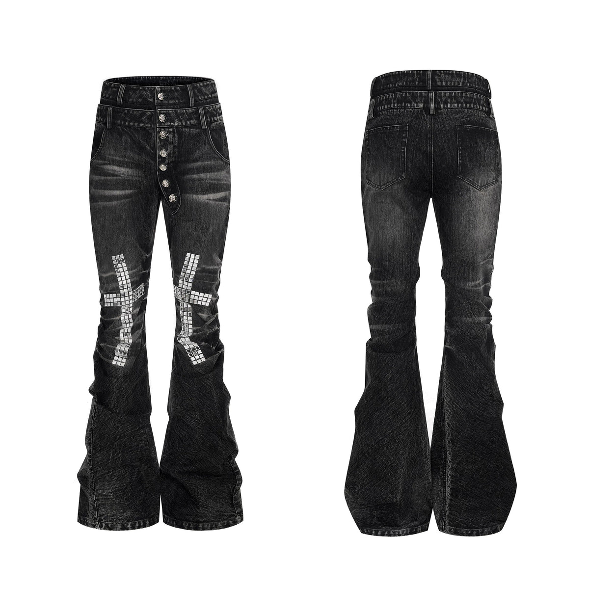 Cross Rhinestone Jeans