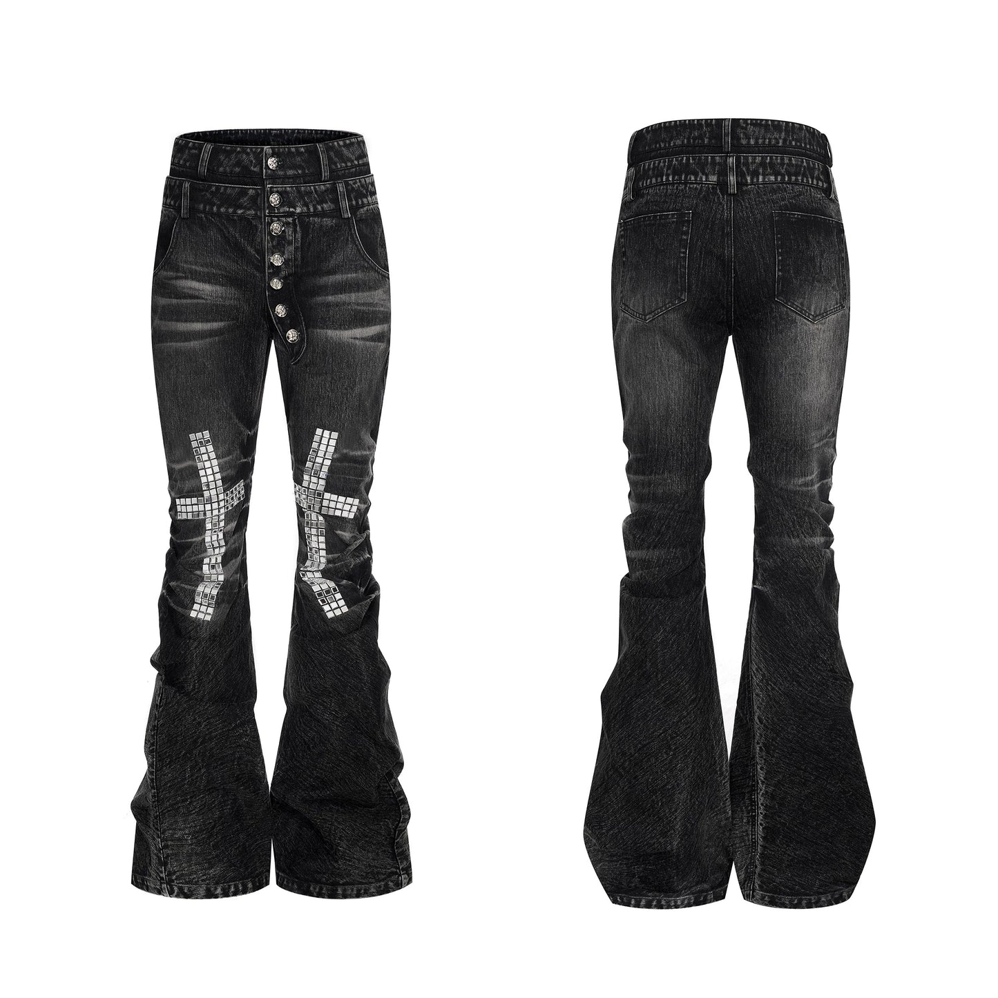 Cross Rhinestone Jeans