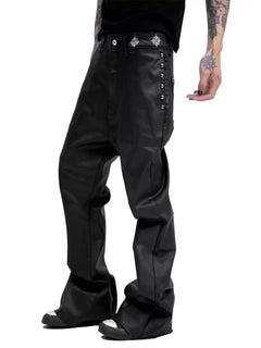 Dark Flare Wax Coating Jeans - PWM