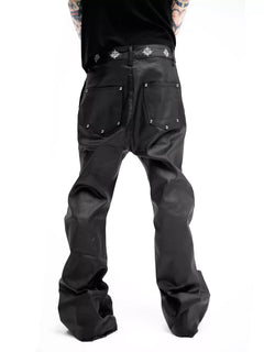 Dark Flare Wax Coating Jeans - PWM