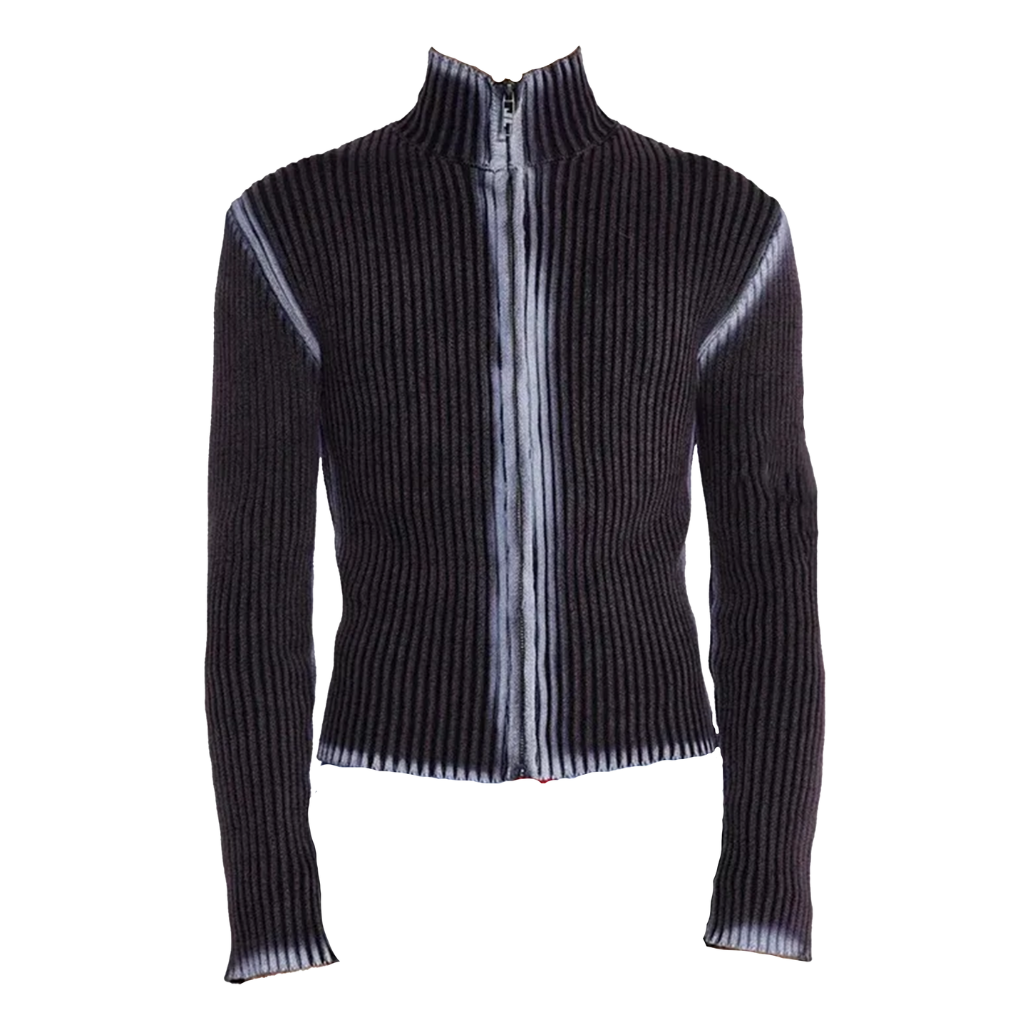 Slim Fit Knitted Zip Sweater