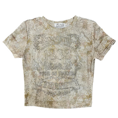 Diamond Flower Mesh Short Sleeve T-shirt - PWM
