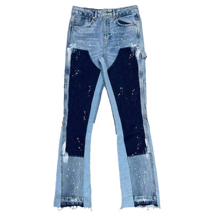 Raw Edge Micro-Trumpet Skinny Jeans