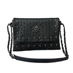 Rivet Skull relief Pattern Shoulder Bag - PWM