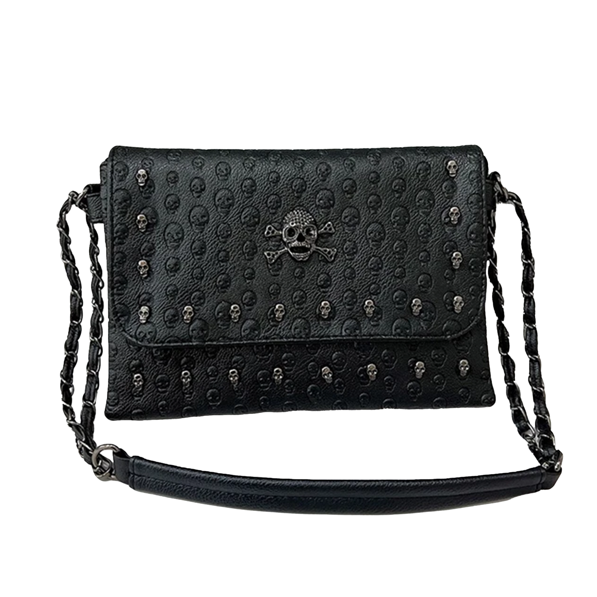 Rivet Skull relief Pattern Shoulder Bag - PWM