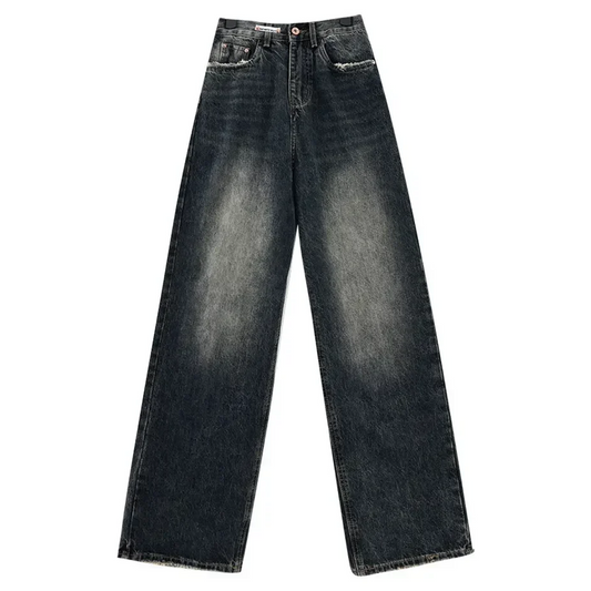 Wide Leg Straight Loose Denim Pants