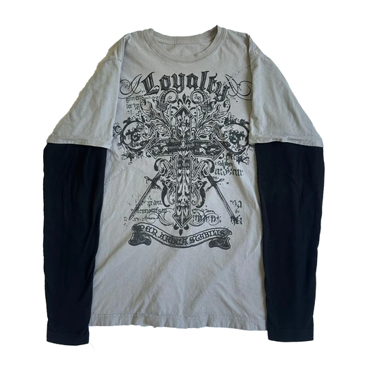 Cross Two-Piece Long Sleeve T shirt