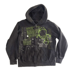 Cyber Grunge Zip Up Sweatshirts - PWM